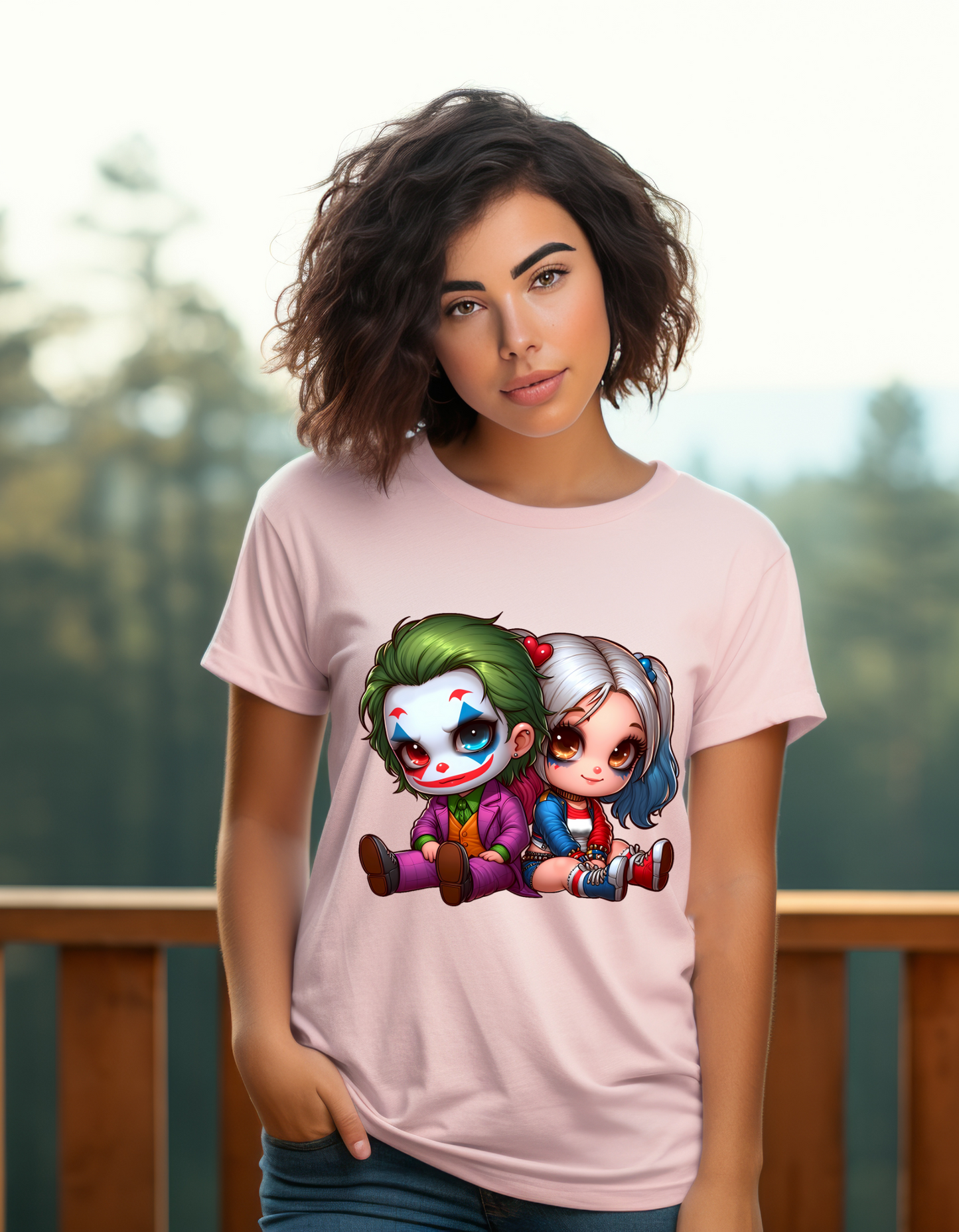 Short Sleeve T-Shirt Harley and Joker